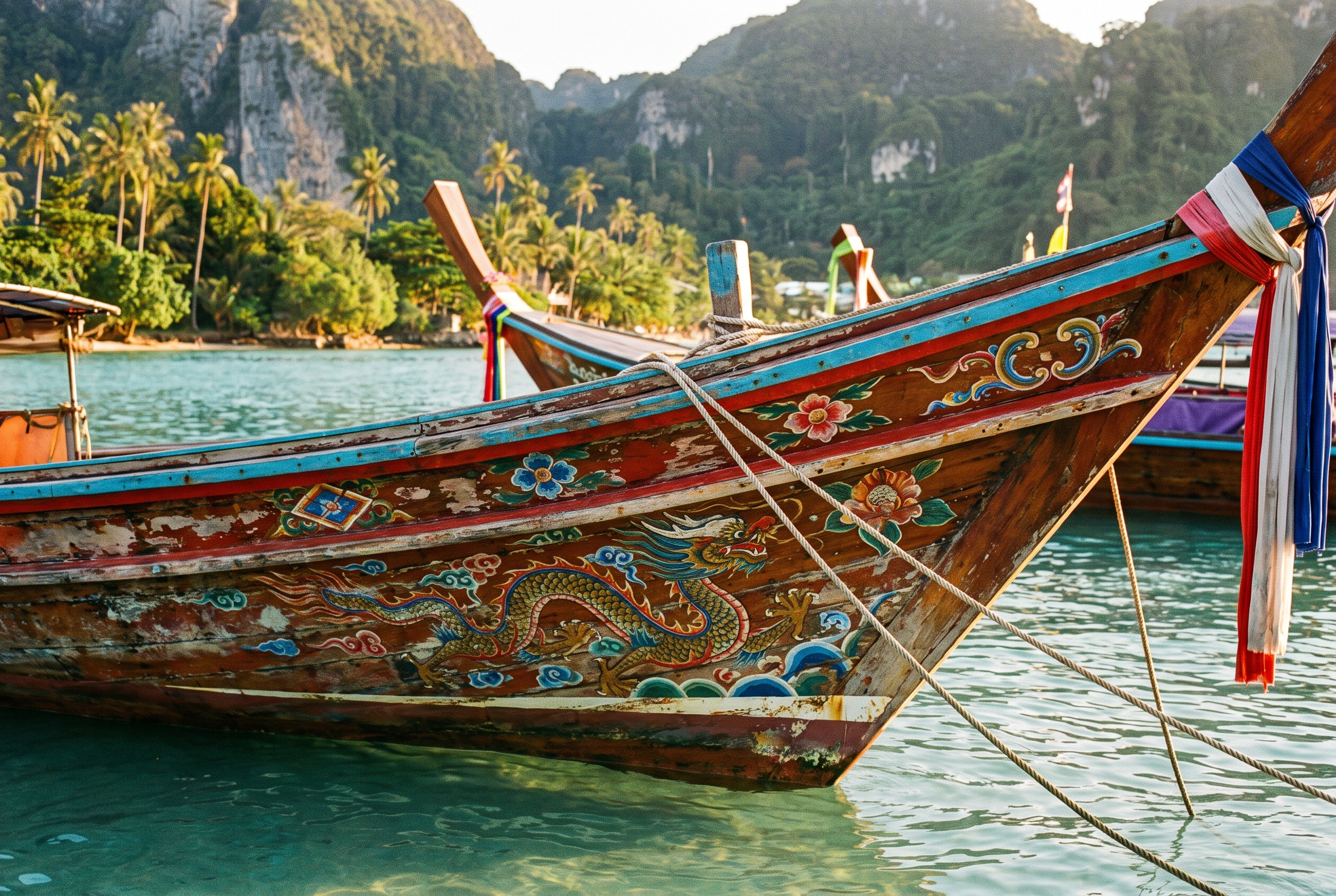 Longtail boat close-up